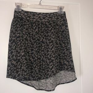 Sunflower floral print skirt